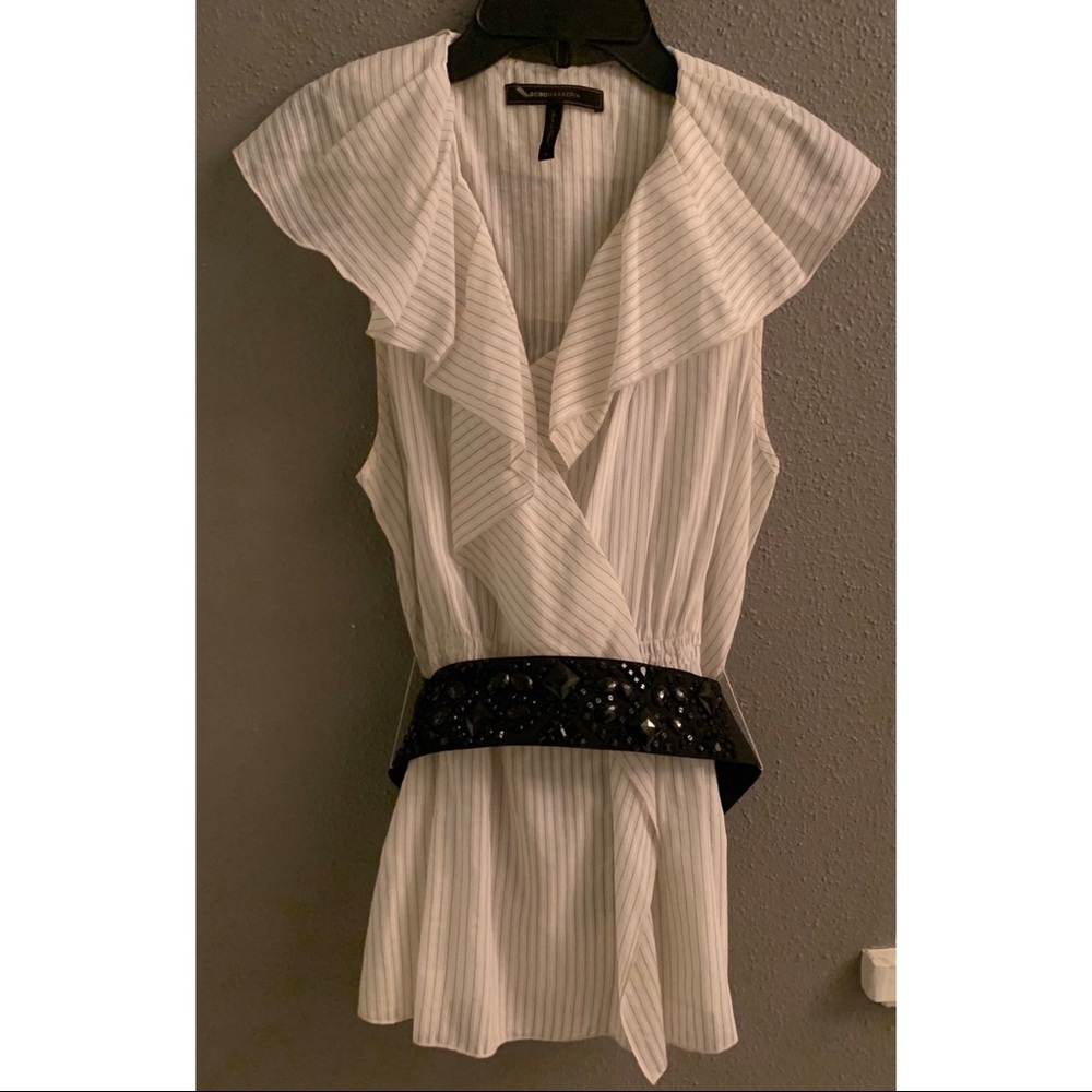 BCBGMAXAZRIA Blouse w/ Belt